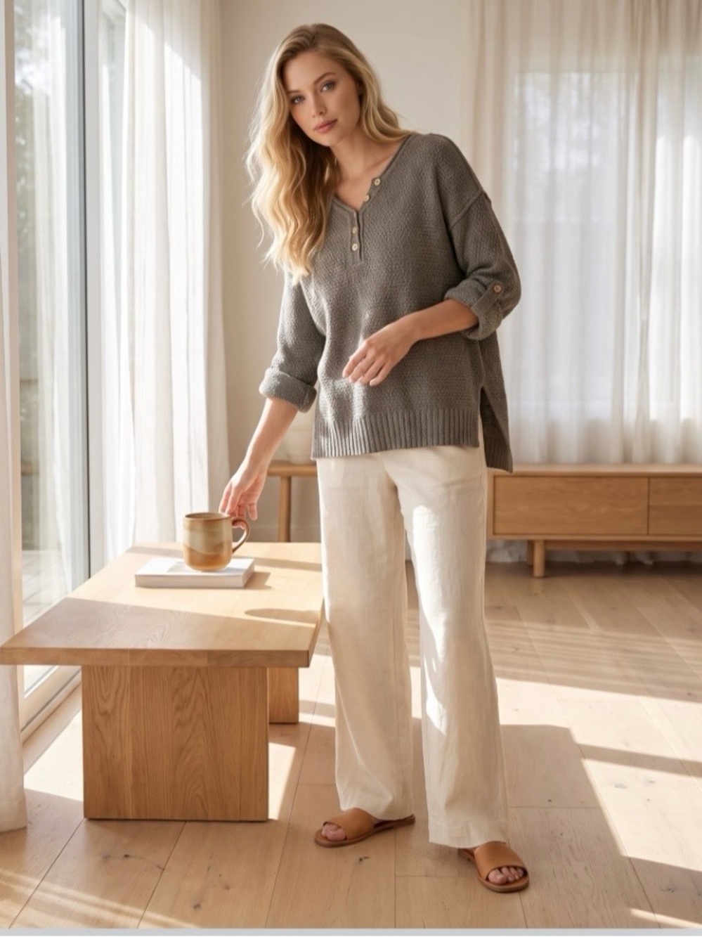 IN LOOM HENLEY SWEATER